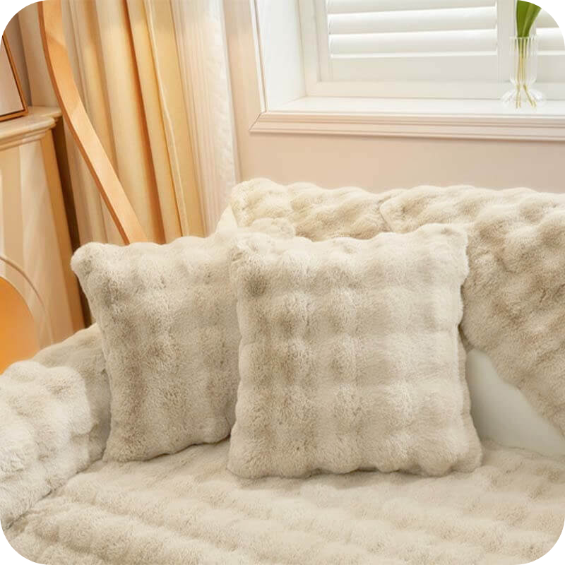 Soft Plush Furniture Throws for Sofas & Chairs – Winter Couch Protectors with Non-Slip Backing