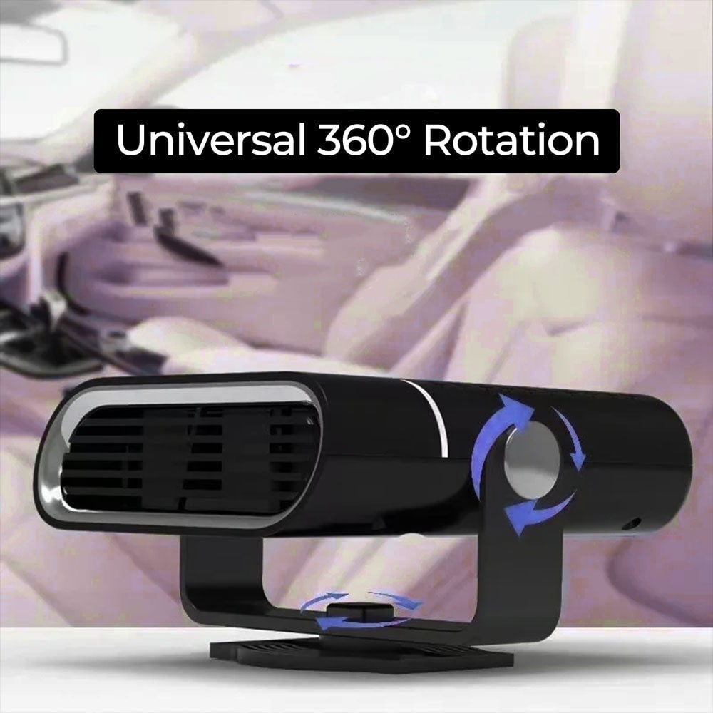 12V Vehicle Cabin Heater with Plug-In Power and Adjustable Airflow
