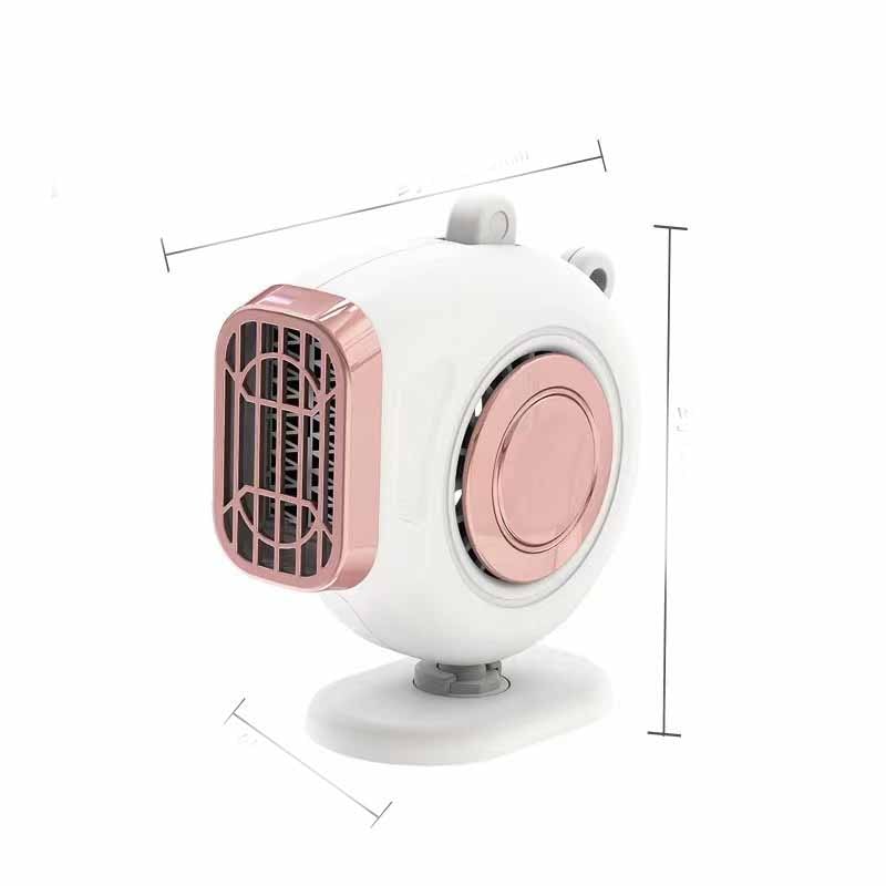 12V Car Heater & Defroster Fan with Rotating Mount – Dual Climate Control