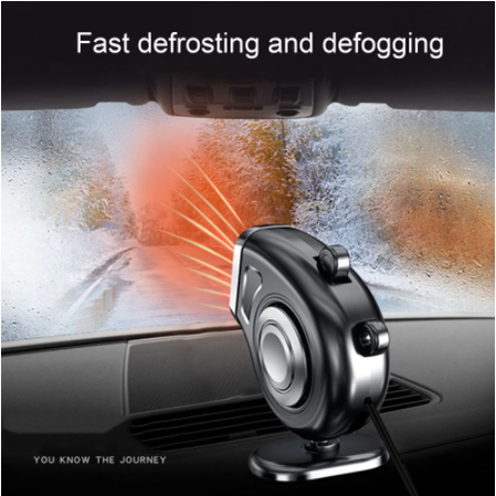 12V Car Heater & Defroster Fan with Rotating Mount – Dual Climate Control