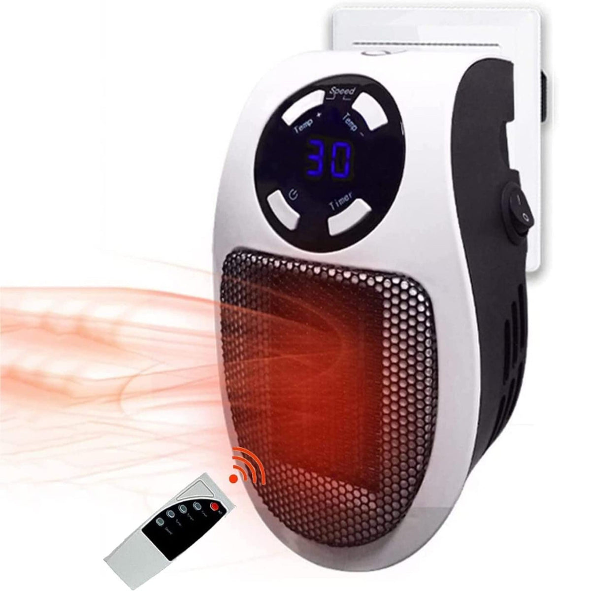 Calefactor eléctrico portátil personal de pared