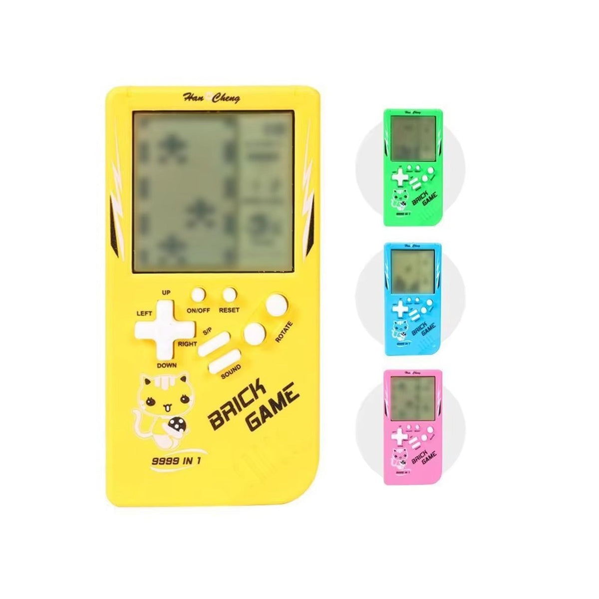 Draagbare retro handheldspelcomputer voor kinderen met klassieke educatieve spellen