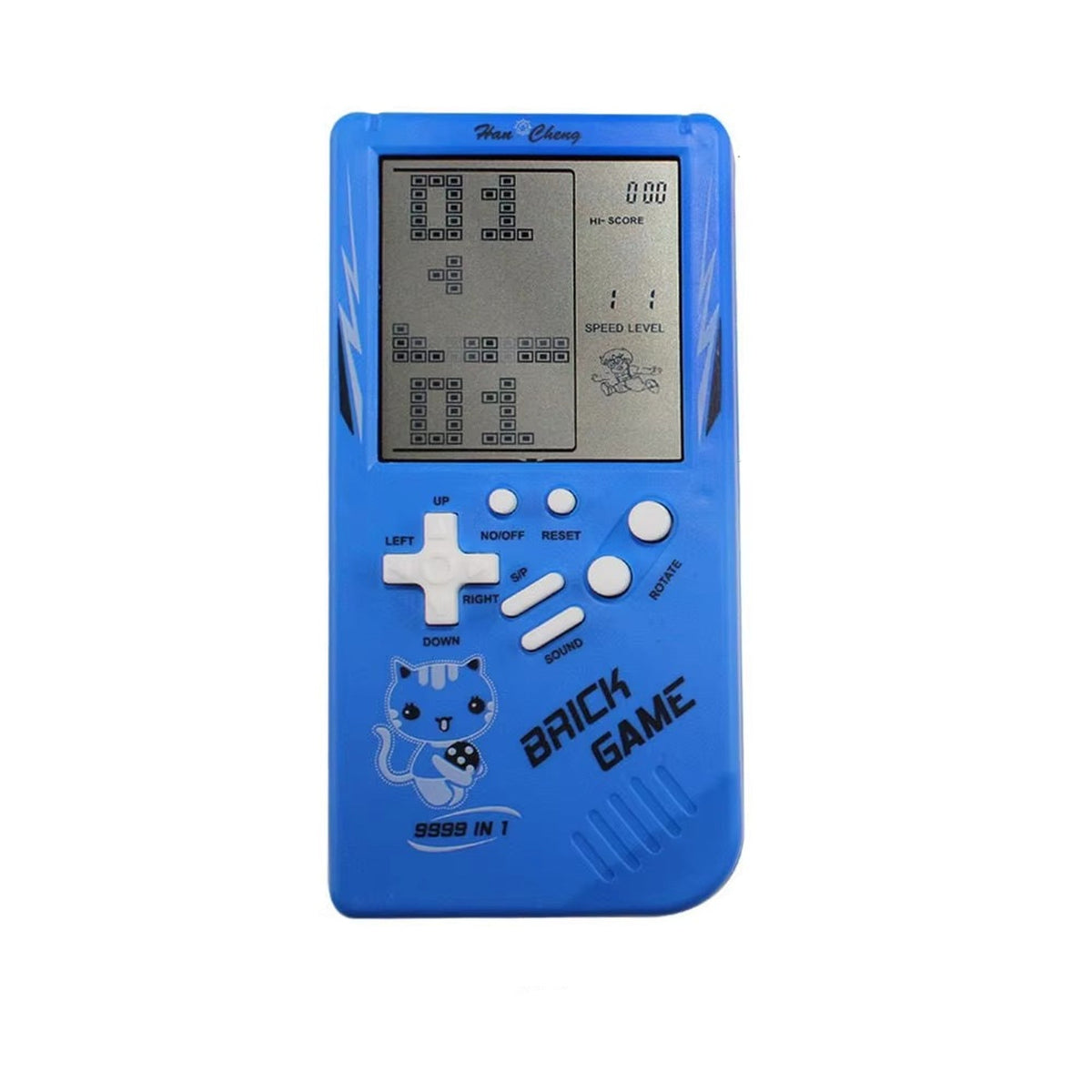 Draagbare retro handheldspelcomputer voor kinderen met klassieke educatieve spellen