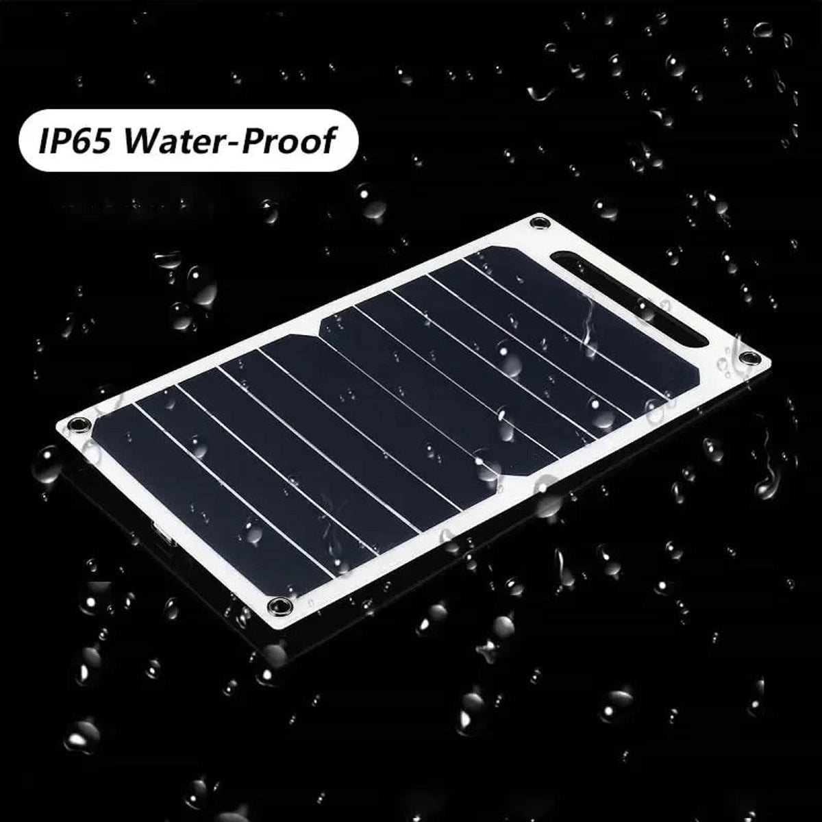 Portable Solar Panel Charger With USB Output 6W Monocrystalline Waterproof For Indoor And Outdoor Use