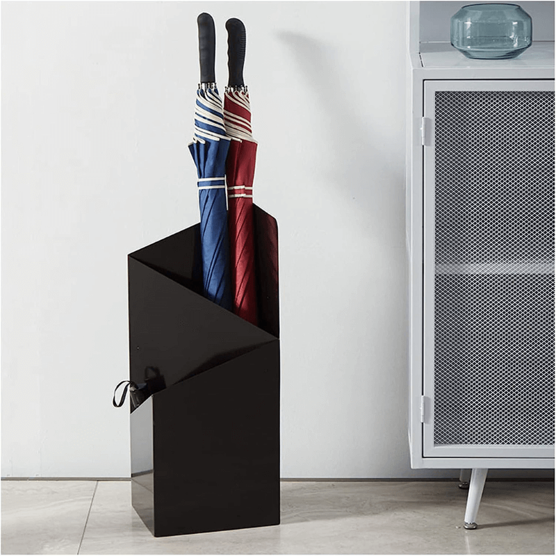 Metal Entryway Caddy for Rain Gear 20 in Height Red Freestanding Organizer for Hallways Porches Apartments Small Space Storage with Drip Tra | Thomler