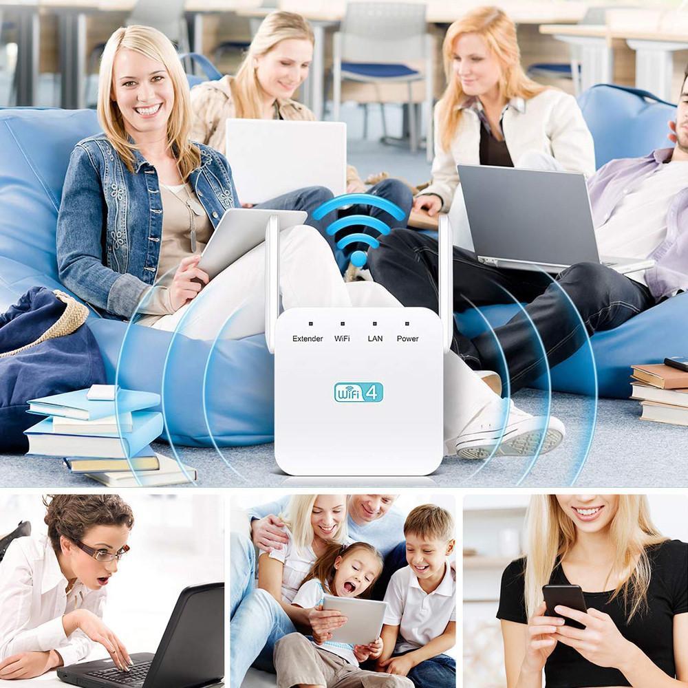 WiFi-versterker met muurdoordringende antenne en ondersteuning voor meerdere apparaten