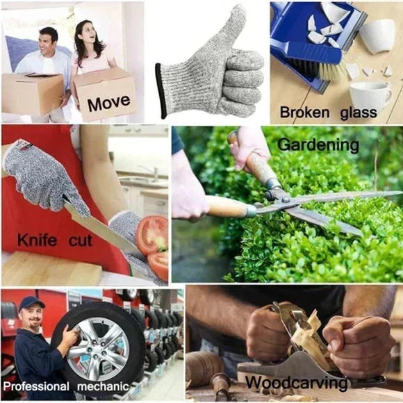 Cut Resistant Gloves with EN388 Level 5 Protection and Machine Washable Fabric