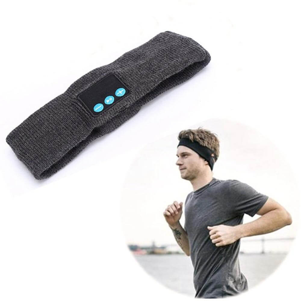Diadema inalámbrica Bluetooth con altavoces integrados para correr, gimnasio y dormir: cinta deportiva de tejido lavable