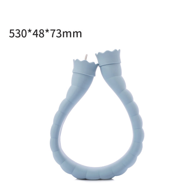 Curved Neck Hot Water Bottle with Soft Cover – Microwaveable Hot or Cold Pack for Neck & Shoulders
