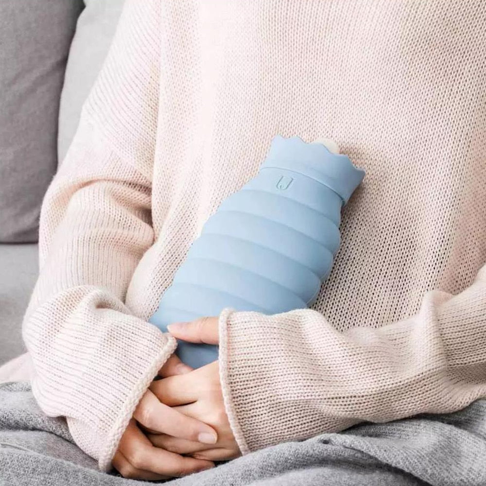 Microwavable Silicone Hot Water Bottle for Warmth