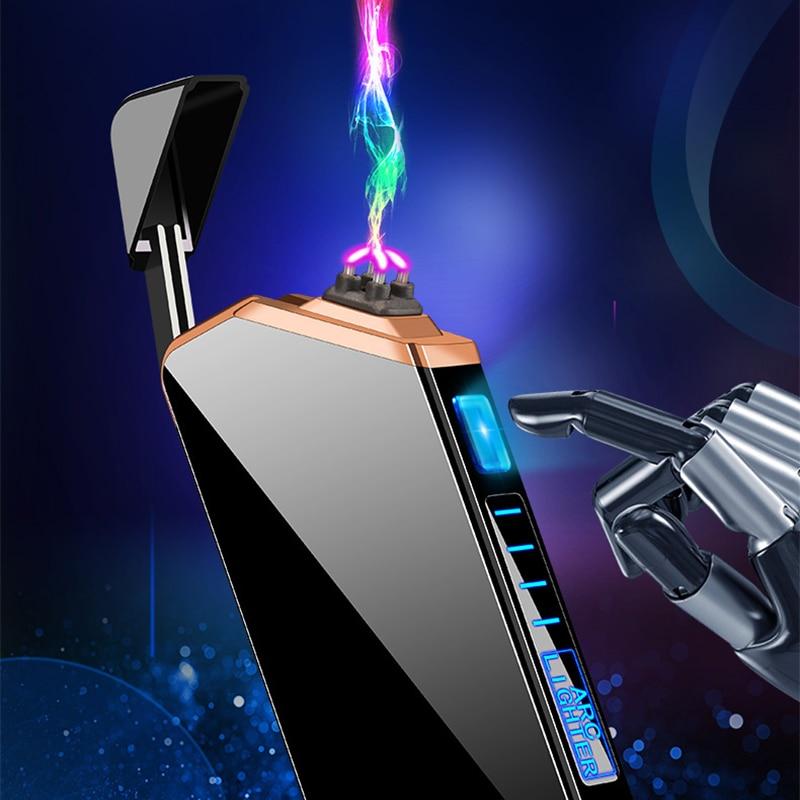 Rechargeable Arc Lighter Windproof Ignition Tool for Candles Grills Camping Portable Pocket Lighter Black USB Powered Flameless Fire Starter | Thomler