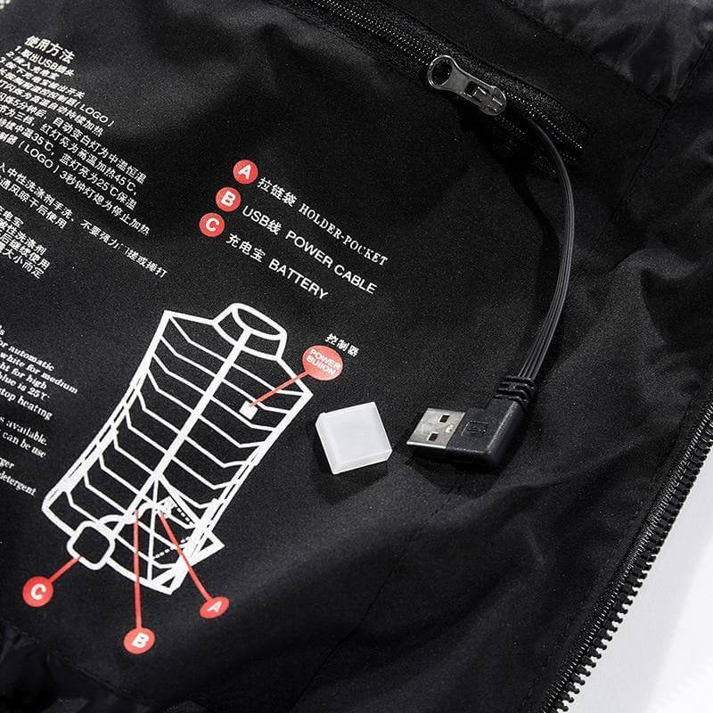 Heated Hooded Vest with USB Power Bank Pocket – Waterproof Electric Warming Jacket for Men & Women