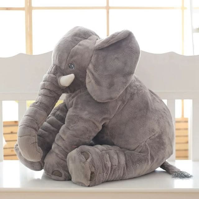 Gevulde Olifant Knuffelmaatje 40 cm Babykamerkussen Kinderkamerdecoratie Zachte Dierenmetgezel voor Peuters Baby's Wieg Dutje Zacht Hu | Thomler