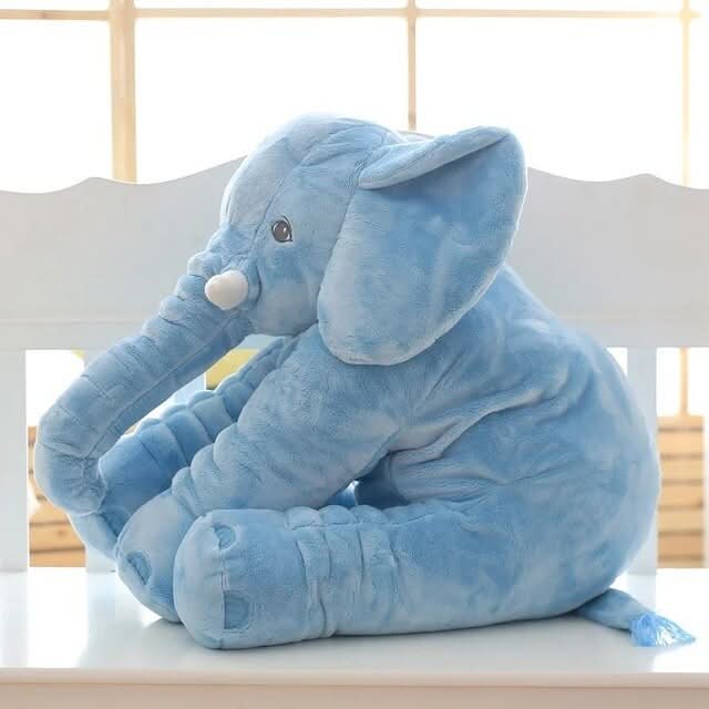 Gevulde Olifant Knuffelmaatje 40 cm Babykamerkussen Kinderkamerdecoratie Zachte Dierenmetgezel voor Peuters Baby's Wieg Dutje Zacht Hu | Thomler