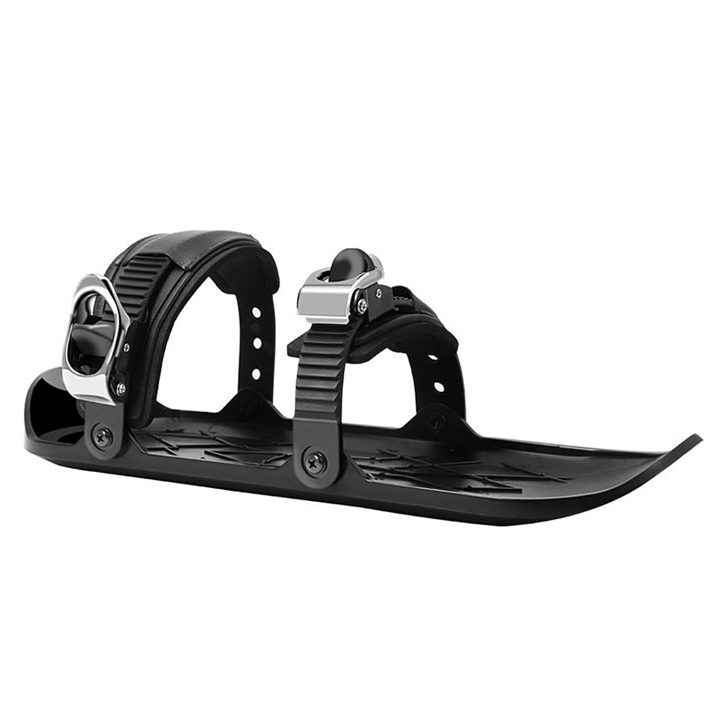 Compact Adjustable Ski Skates for Boots – Portable Snow Blades for Winter Fun, One Size Fits Most US 6-12
