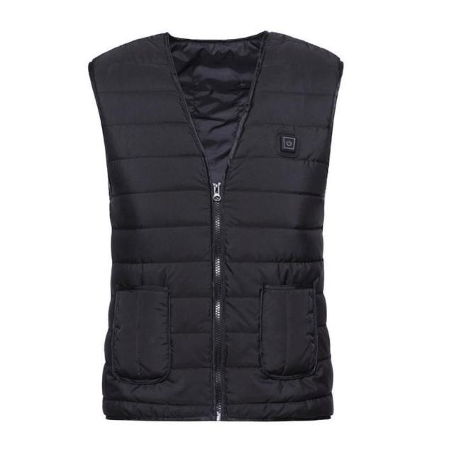 Battery-Powered Heated Vest with 5 Warming Zones & Adjustable Heat – USB Carbon Fiber Heating for Outdoor Winter Activities