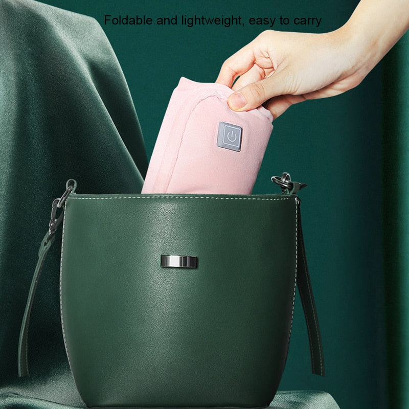 USB-Powered Heated Hand Muff – Foldable Pocket Warmer for Winter Travel & Office