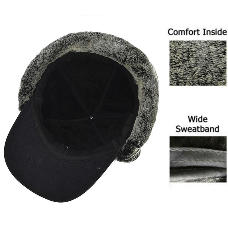 Fleece-Lined Trapper Hat with Detachable Face Mask – Windproof Full Coverage Winter Beanie for Skiing, Snowboarding & Cold Weather