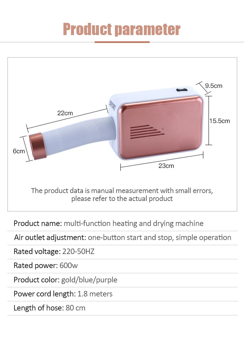 Portable Electric Clothes Dryer with Heated Air Circulation for Quick Drying