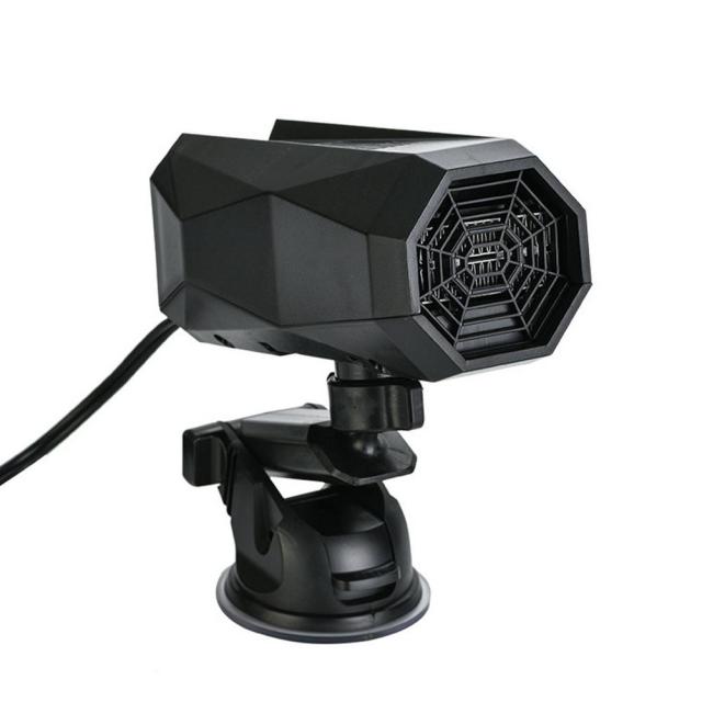 Portable 12V/24V Car Windshield Defroster & Heater – Cigarette Lighter Plug-In with 360° Adjustable Mount