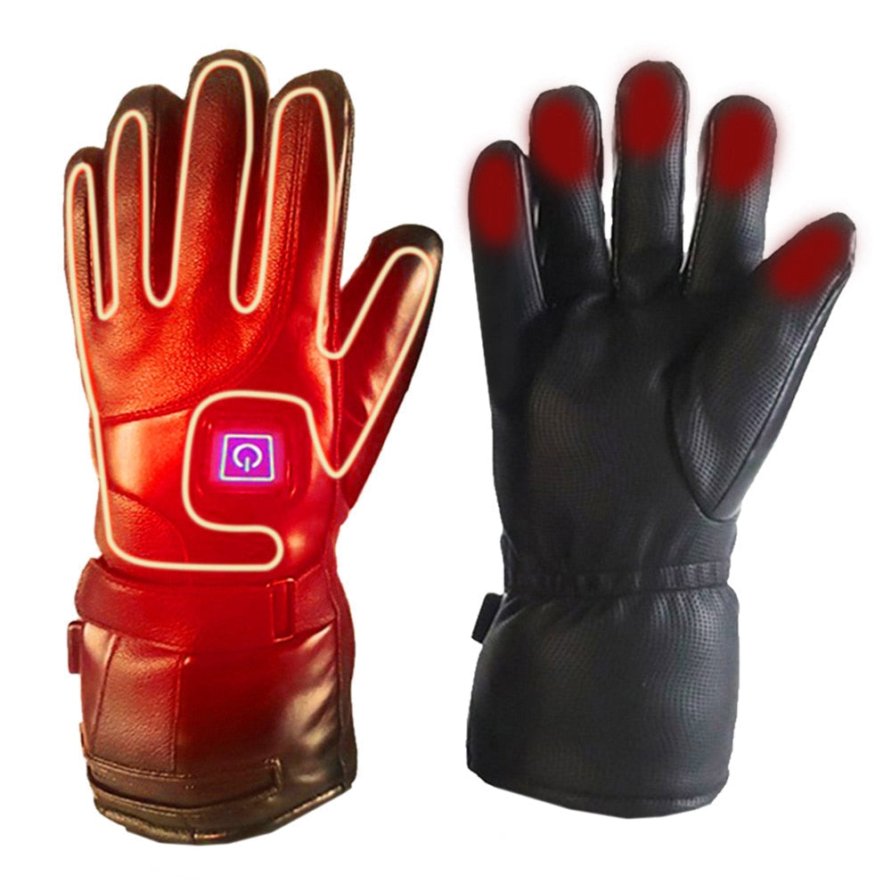 Battery-Powered Heated Gloves with Touchscreen Fingers – Windproof Winter Hand Warmers for Men & Women