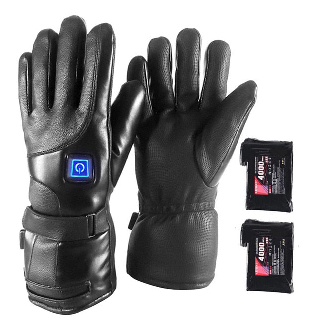 Battery-Powered Heated Gloves with Touchscreen Fingers – Windproof Winter Hand Warmers for Men & Women