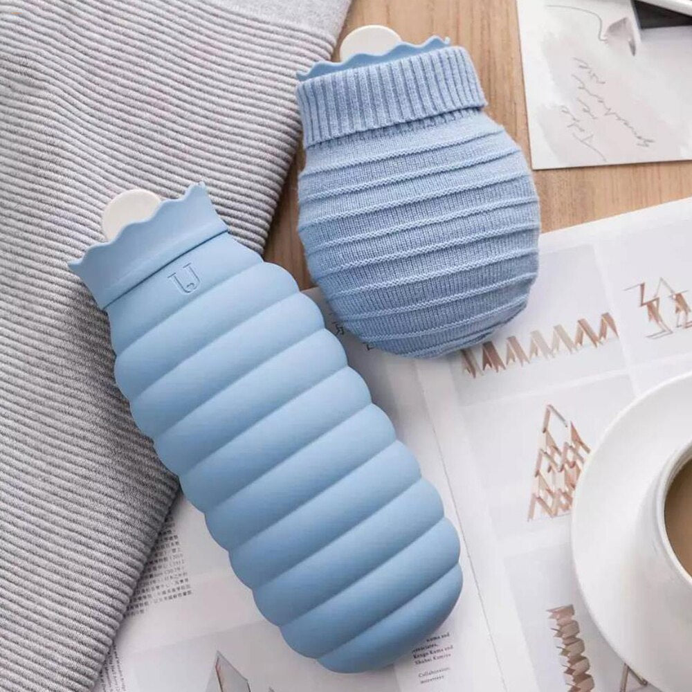 Microwavable Silicone Hot Water Bottle for Warmth