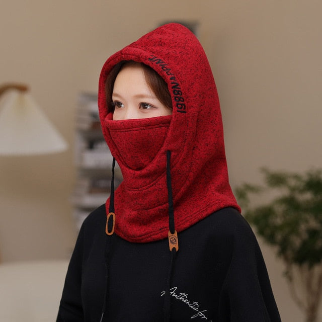 Insulated Winter Hood Hat with Visor – Fleece-Lined Stretch-Fit Beanie for Cold Weather
