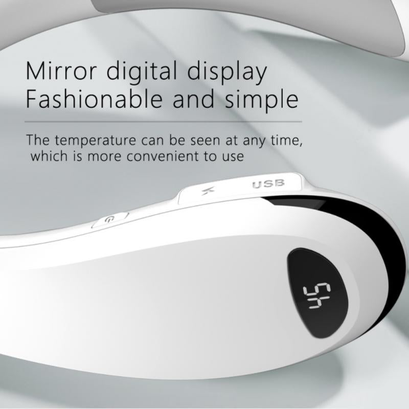 Calentador de cuello portátil recargable con control de temperatura y pantalla digital para invierno