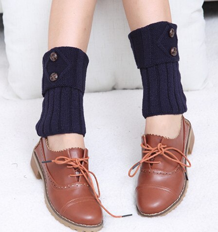 Knit Leg Warmers with Button Detail – Stretchy Cable-Knit Boot Cuffs for Winter