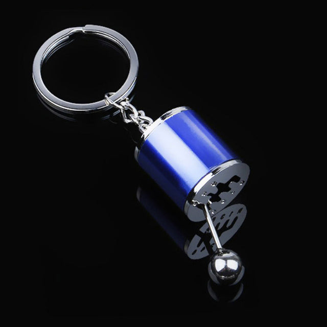 Metalen versnellingspook-sleutelhanger met bewegende pook voor autoliefhebbers | Sleutelhanger met handgeschakelde versnellingsbak voor dames en heren | Automotive cadeau | Thomler