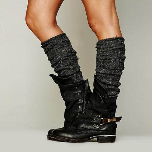 Damen-Winterstiefeletten mit gerafftem Detail & seitlichem Reißverschluss – Flache vegane Lederstiefelette mit runder Zehenkappe für kaltes Wetter