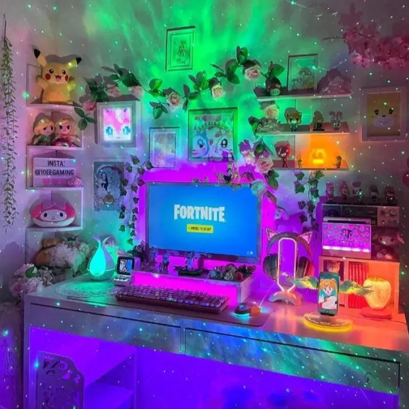 Galaxy-Nebula-Lichtprojektor mit Fernbedienung für Schlafzimmer, Wohnzimmer & Decken – Mehrfarbiges LED-Nachtlicht | Thomler