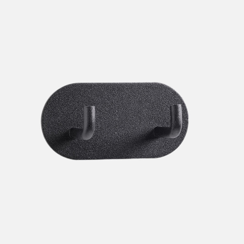 Adhesive Metal Hooks for Bathroom & Kitchen Storage — Dual-Hook Design, No Drilling, Lightweight Organizer for Keys, Towels, Accessories | Thomler