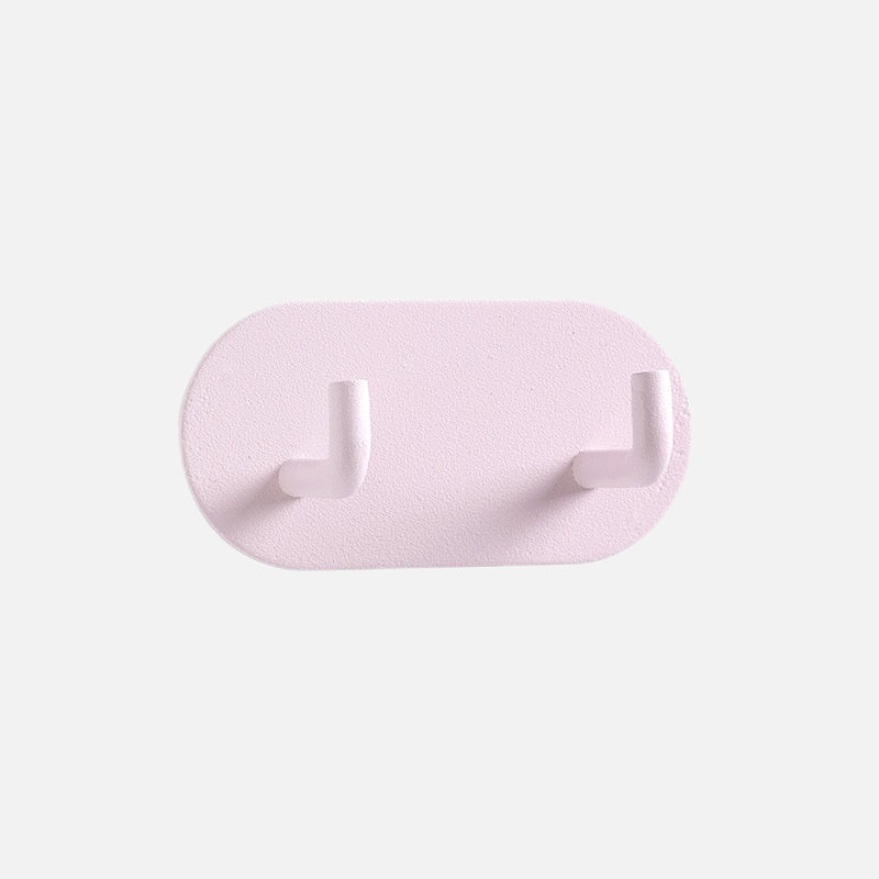 Adhesive Metal Hooks for Bathroom & Kitchen Storage — Dual-Hook Design, No Drilling, Lightweight Organizer for Keys, Towels, Accessories | Thomler