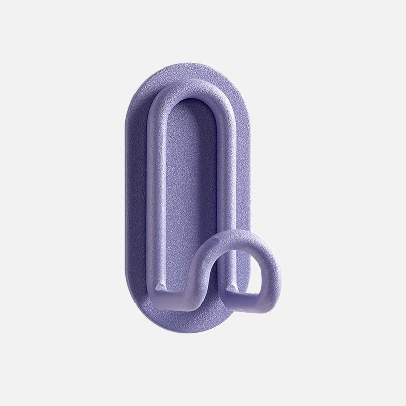 Adhesive Metal Hooks for Bathroom & Kitchen Storage — Dual-Hook Design, No Drilling, Lightweight Organizer for Keys, Towels, Accessories | Thomler