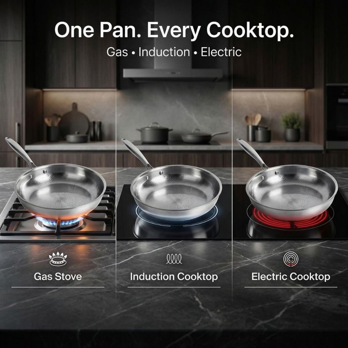 Pure Titanium Frying Pan
