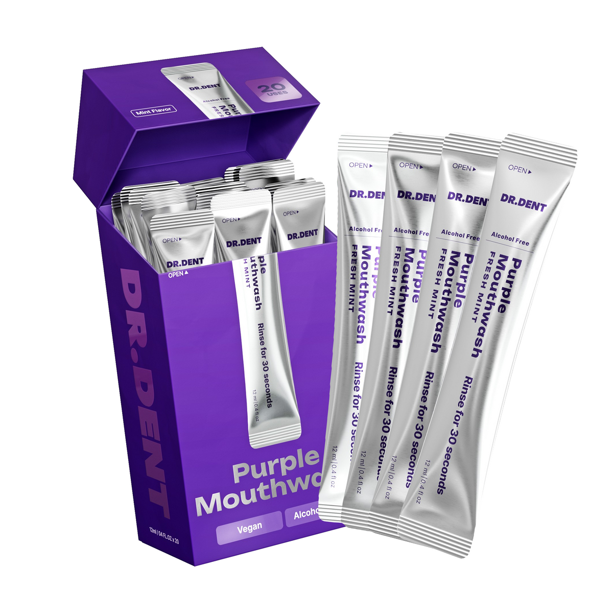 Enjuague bucal morado