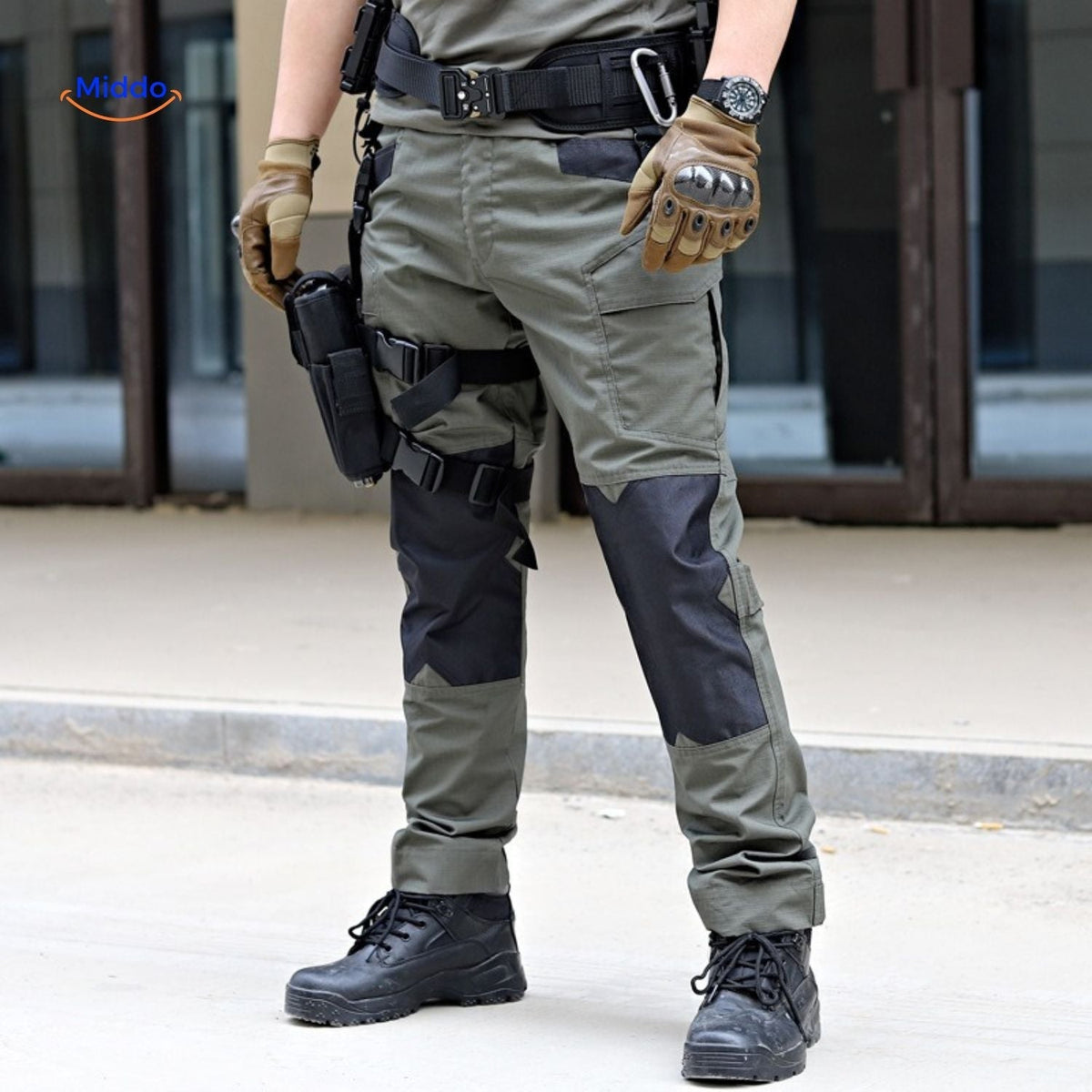 Outdoor Cargo Pants for Men – Ripstop Fabric, Multi-Pocket Design for Hiking & Camping