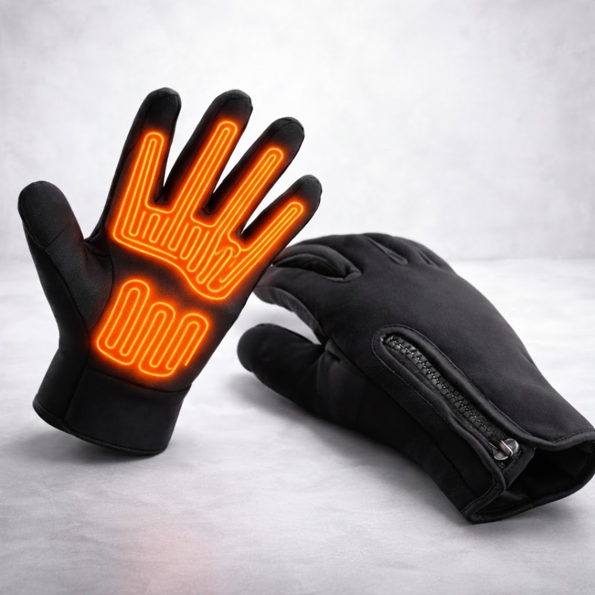 Battery-Powered Heated Gloves with Touchscreen Fingertips & Waterproof Thermal Grip for Winter Sports