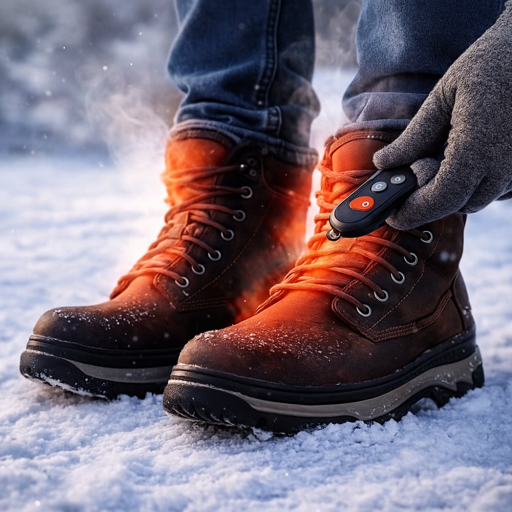 Heated Insoles with Remote Control & Arch Support for Cold Weather Comfort