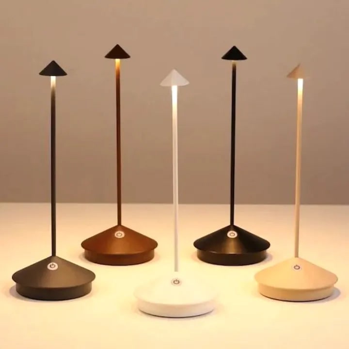 Lámpara de mesa inalámbrica, regulable y recargable