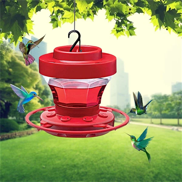 Comedero para colibríes a prueba de abejas con percha - capacidad de 16 oz fl
