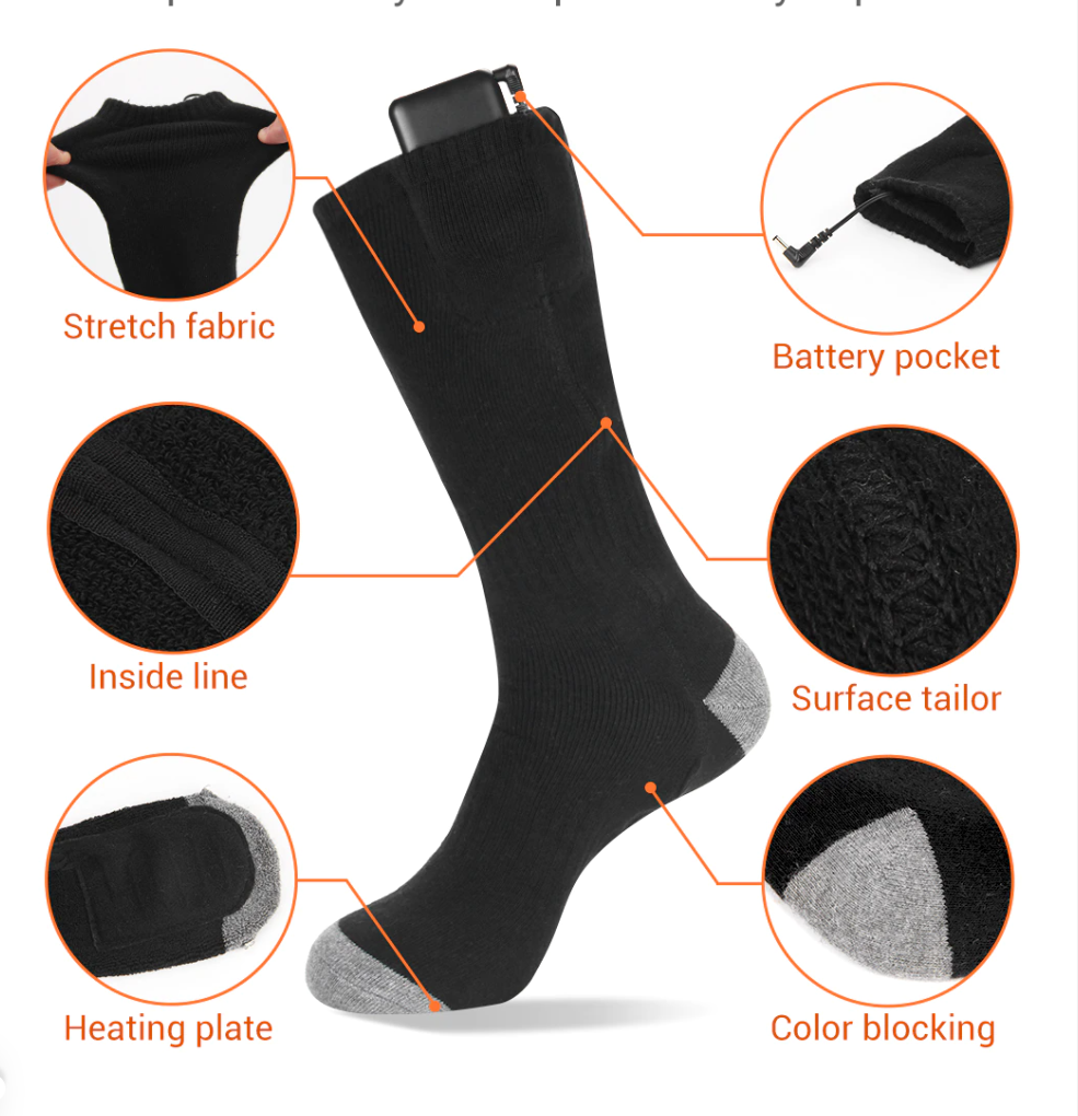 Self-Heating Cotton Socks with Built-In Thermal Technology for Winter Warmth & All-Day Comfort