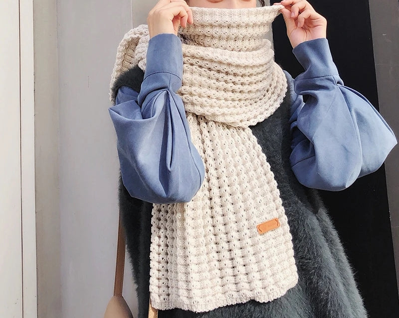 Bufanda artesanal para mujer: chal envolvente y suave para conjuntos de otoño e invierno, elegante accesorio de moda