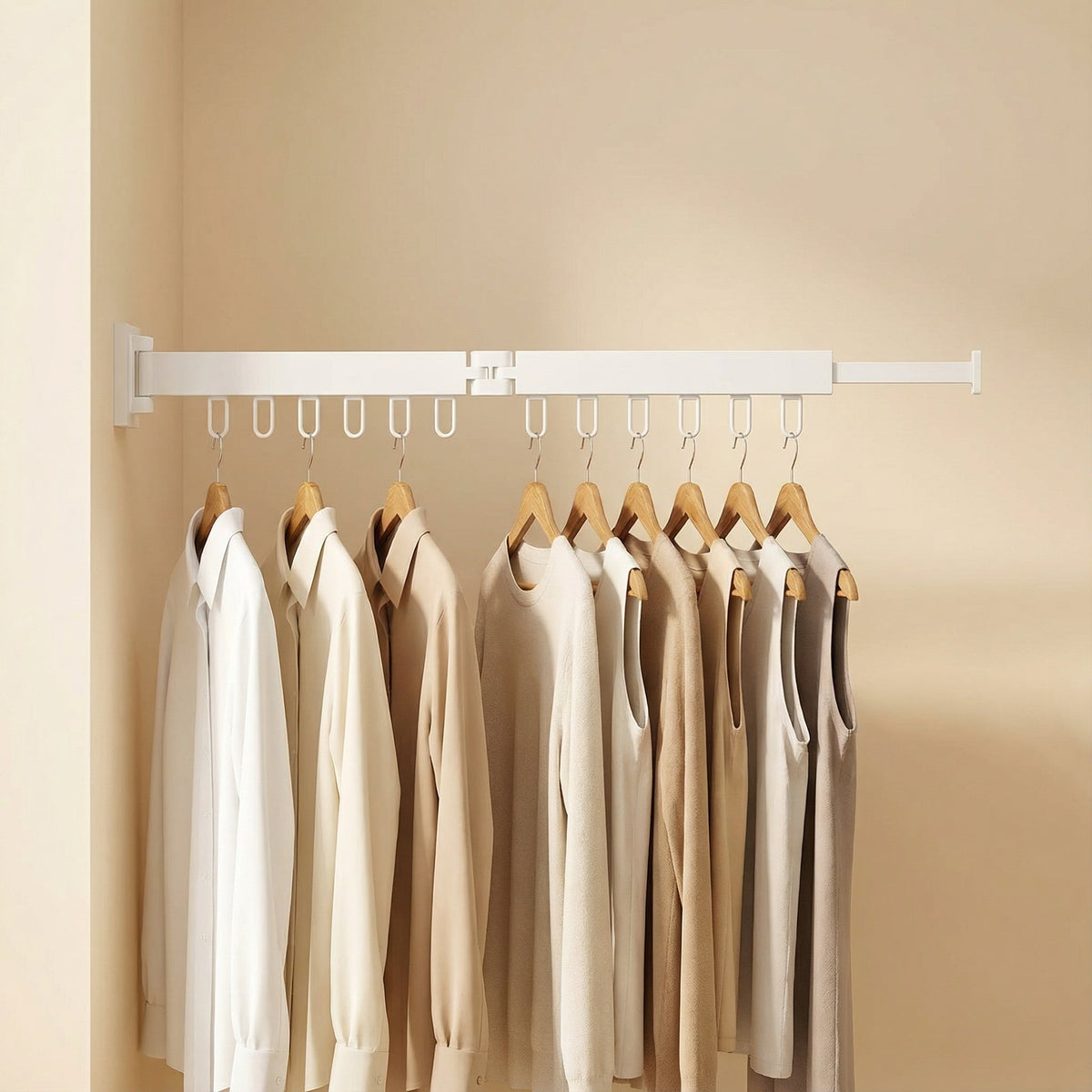 Tendedero de pared retráctil para ropa