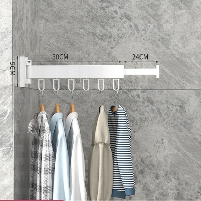 Tendedero de pared retráctil para ropa