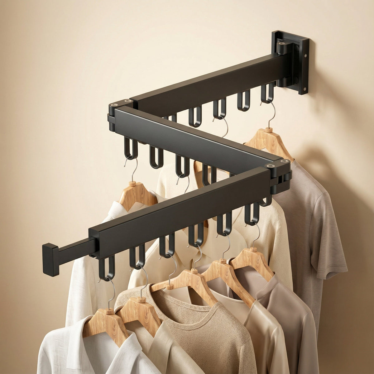 Tendedero de pared retráctil unisex