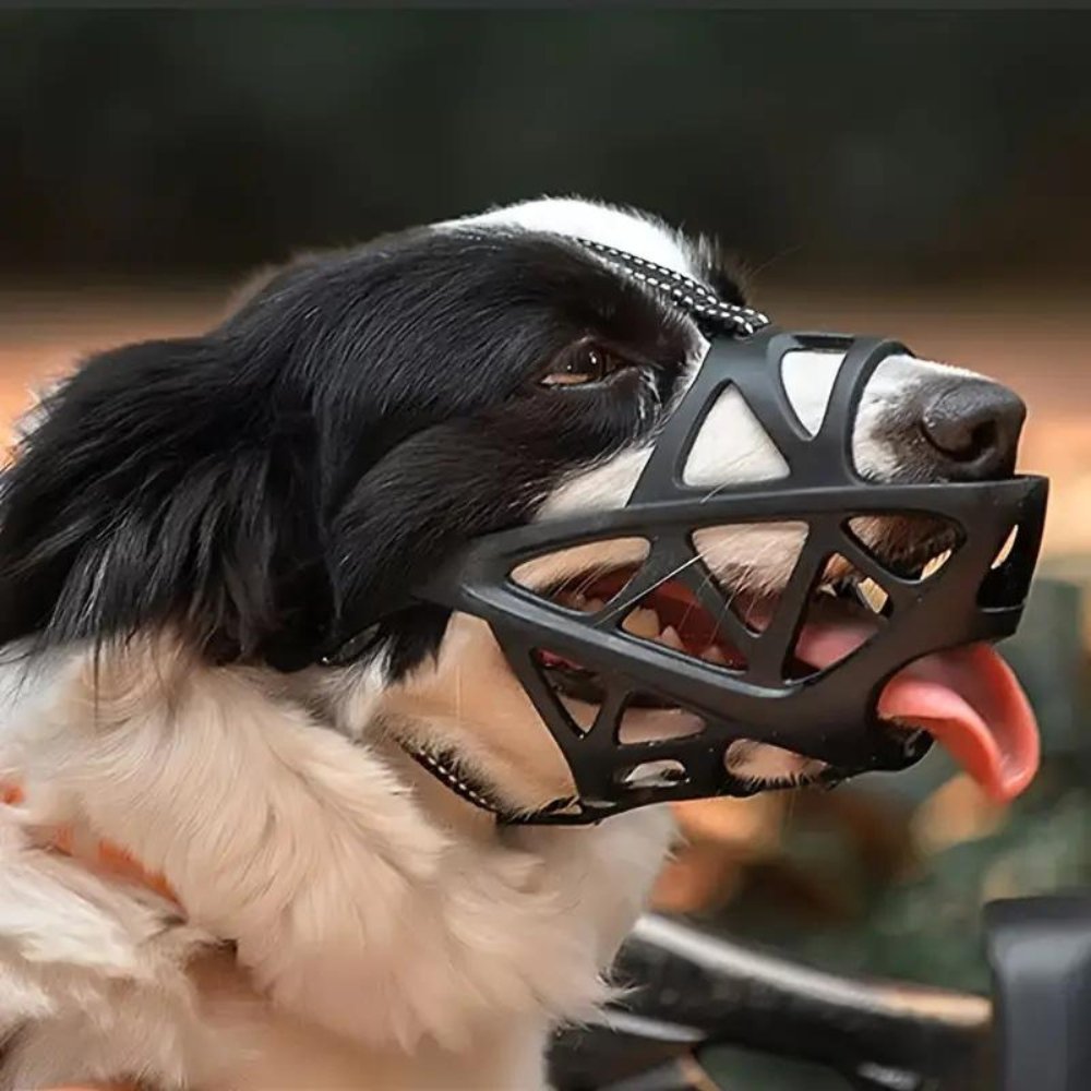 Breathable Mesh Dog Muzzle for Small to Extra Large Dogs | Adjustable Pet Safety Guard Prevents Biting Barking Chewing | Comfortable Lightwe