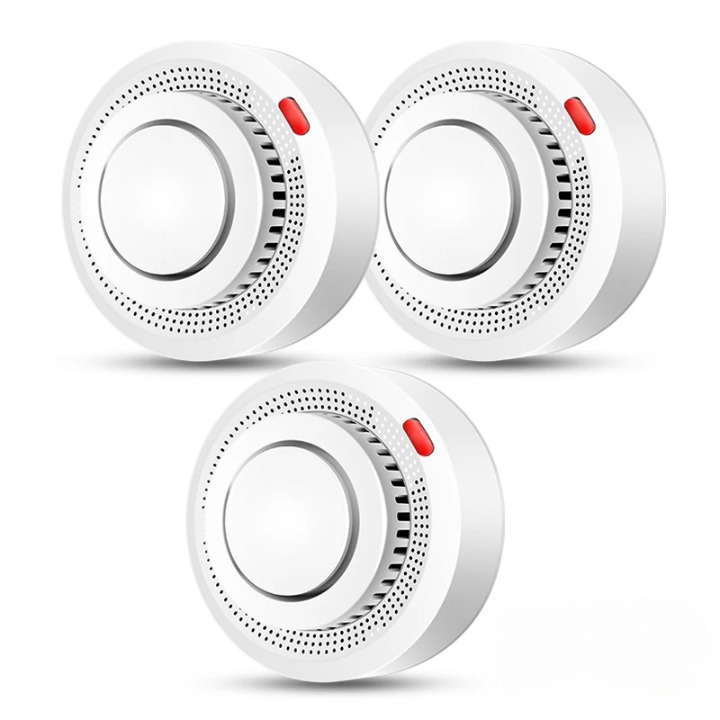 Detector de humo y calor WiFi inteligente con alarma contra incendios